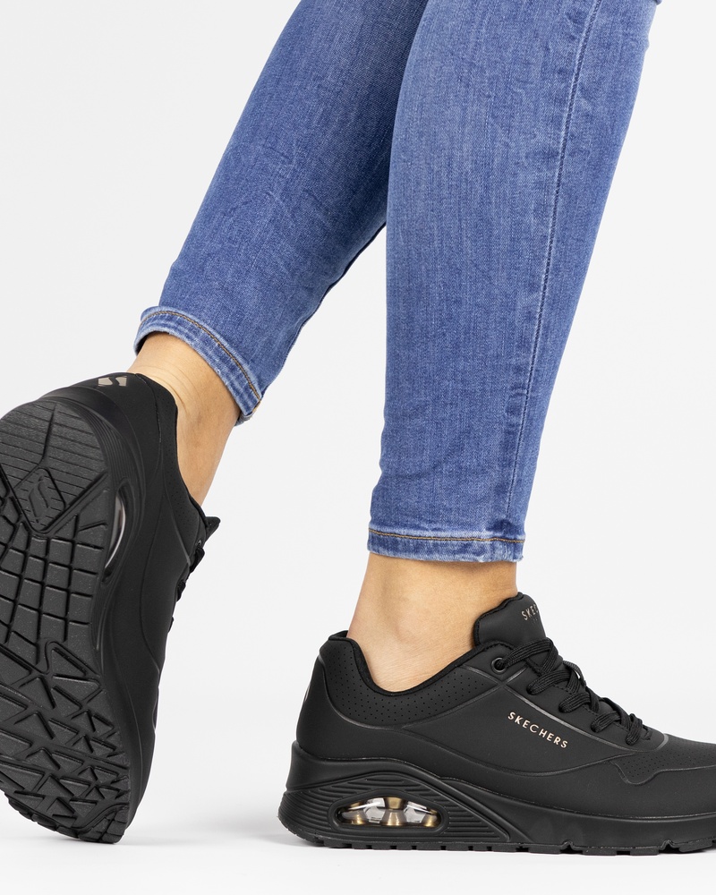 Skechers Street Uno Lage sneakers  - zwart