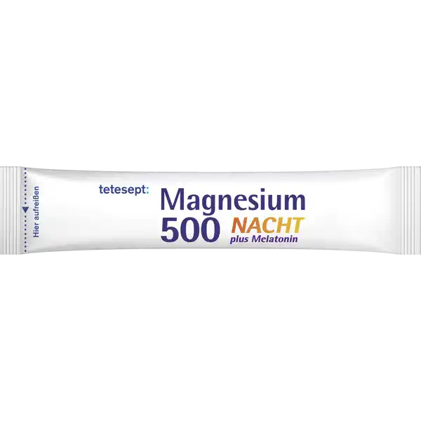 Magnesium 500 Nacht plus Melatonin Direkt Sticks