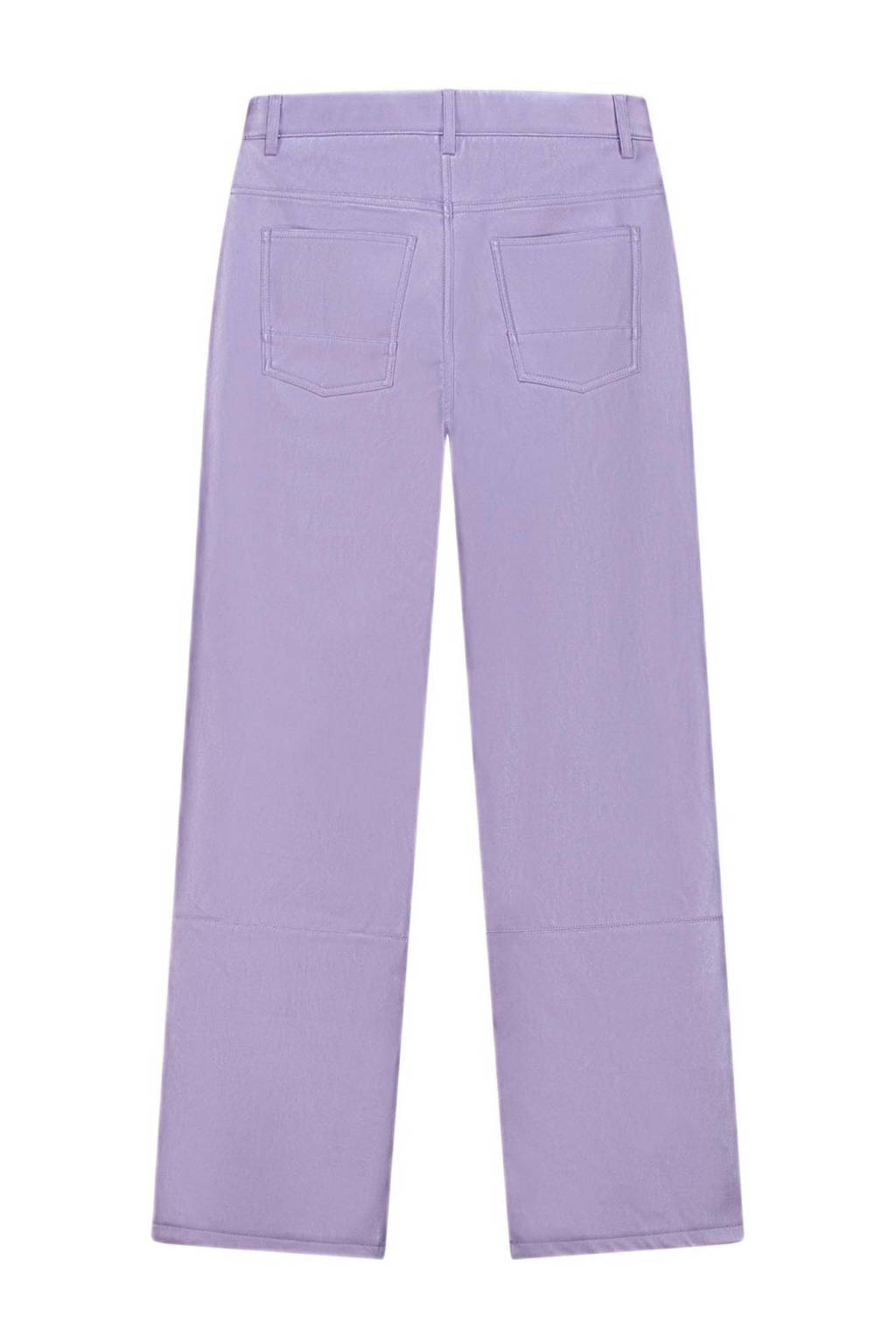 NIK&NIK metallic imitatieleren broek Kenner metallic lila