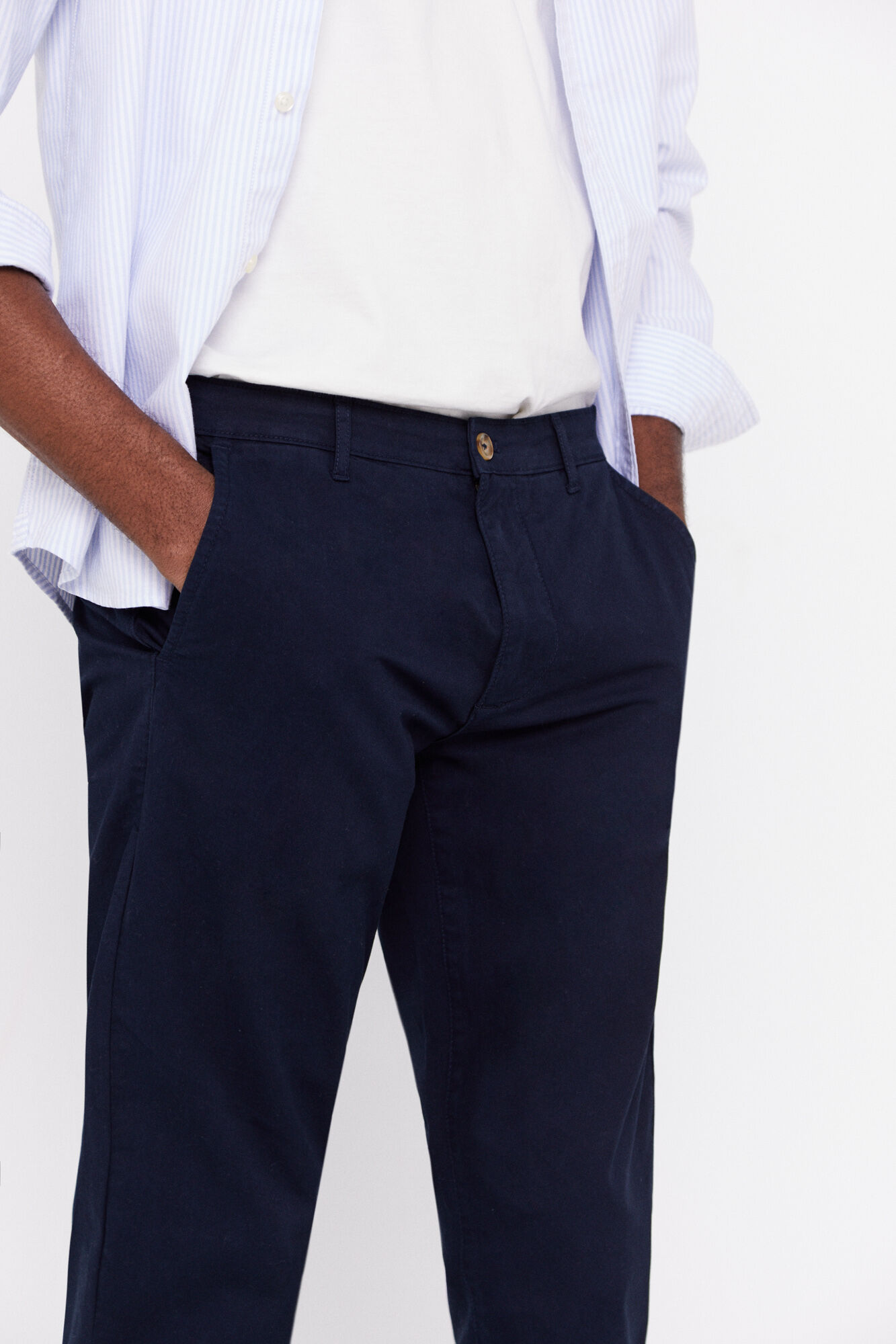 Calça chino slim fit - Azul escuro