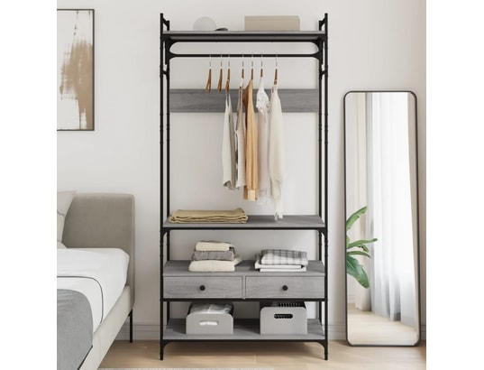 VIDAXL - Penderie Armoire à tiroirs sonoma gris 89x39x184,5 cm bois d'ingénier...