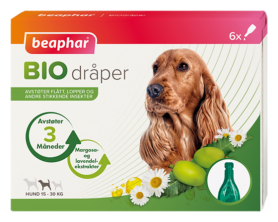Beaphar Biodråper Spot-On Flått Avstøter Mellomstor Hund<br>Flåttmiddel til mellomstor hund