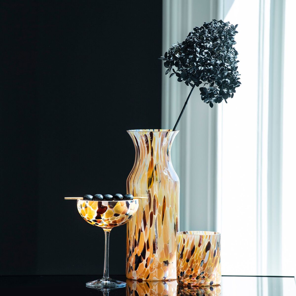 Swirl champagneglass 22 cl, brun