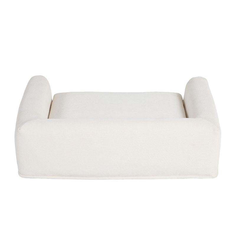 Panier pour chien leonard en tissu velours côtelé beige taille s