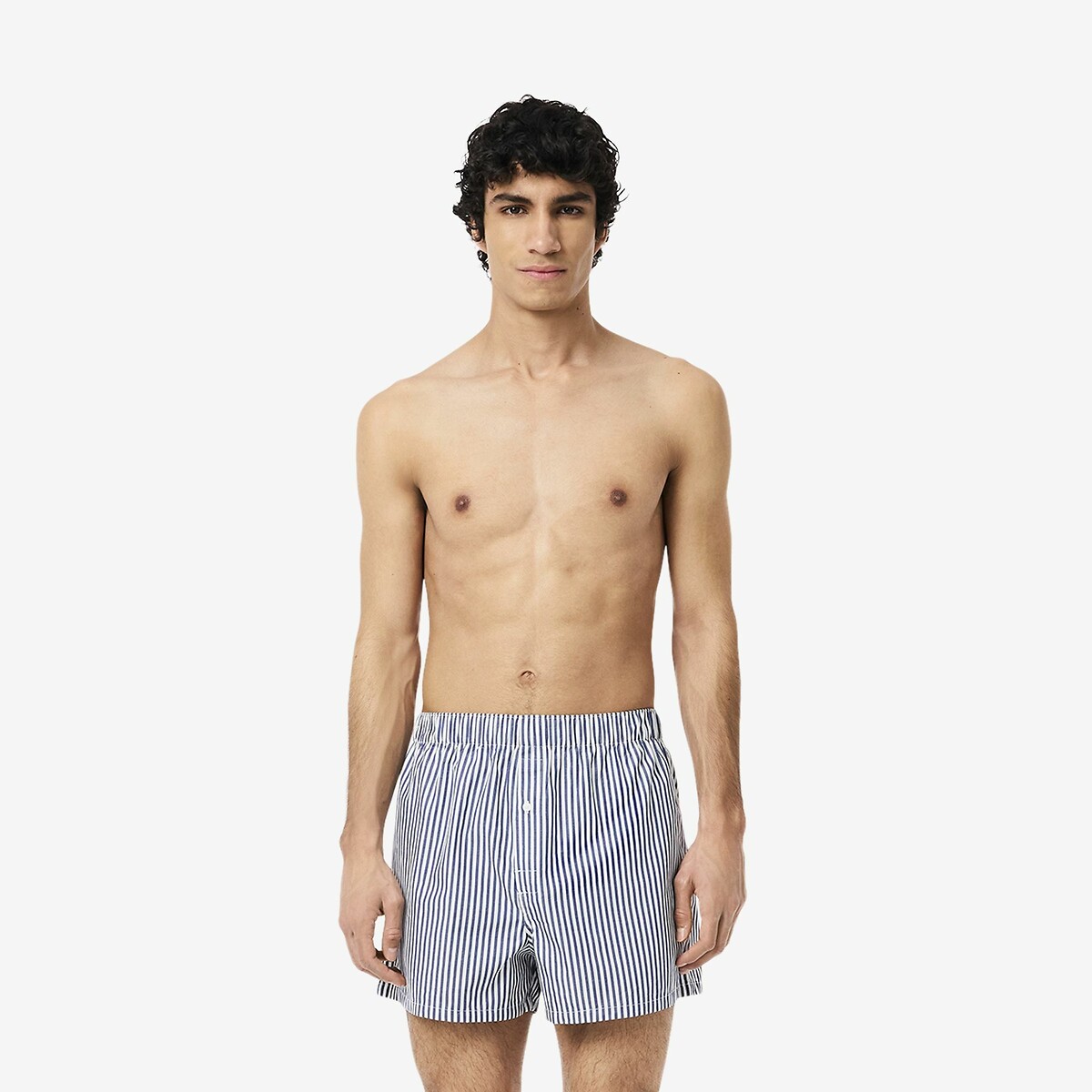 LACOSTE<br>Conjunto de 3 cuecas boxer listradas de algodão