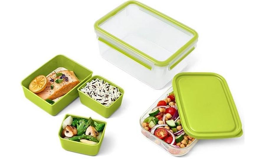 Lunchbox Clip & Go XL 2.2 l, GrünBrunchbox mit Einsätzen