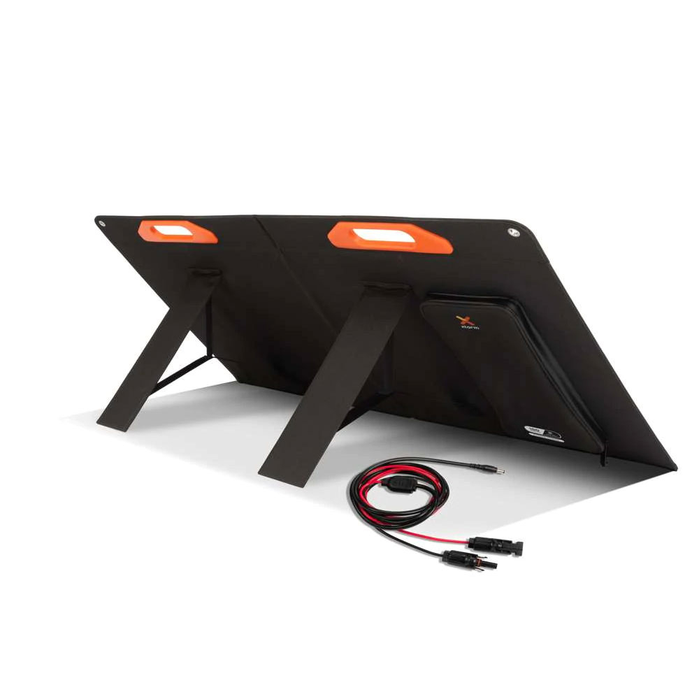(2er Set) Solar Power Panel (100W) Sonnenkollektor Spritzwassergeschützte Xtreme Power Station - Schwarz / Orange
