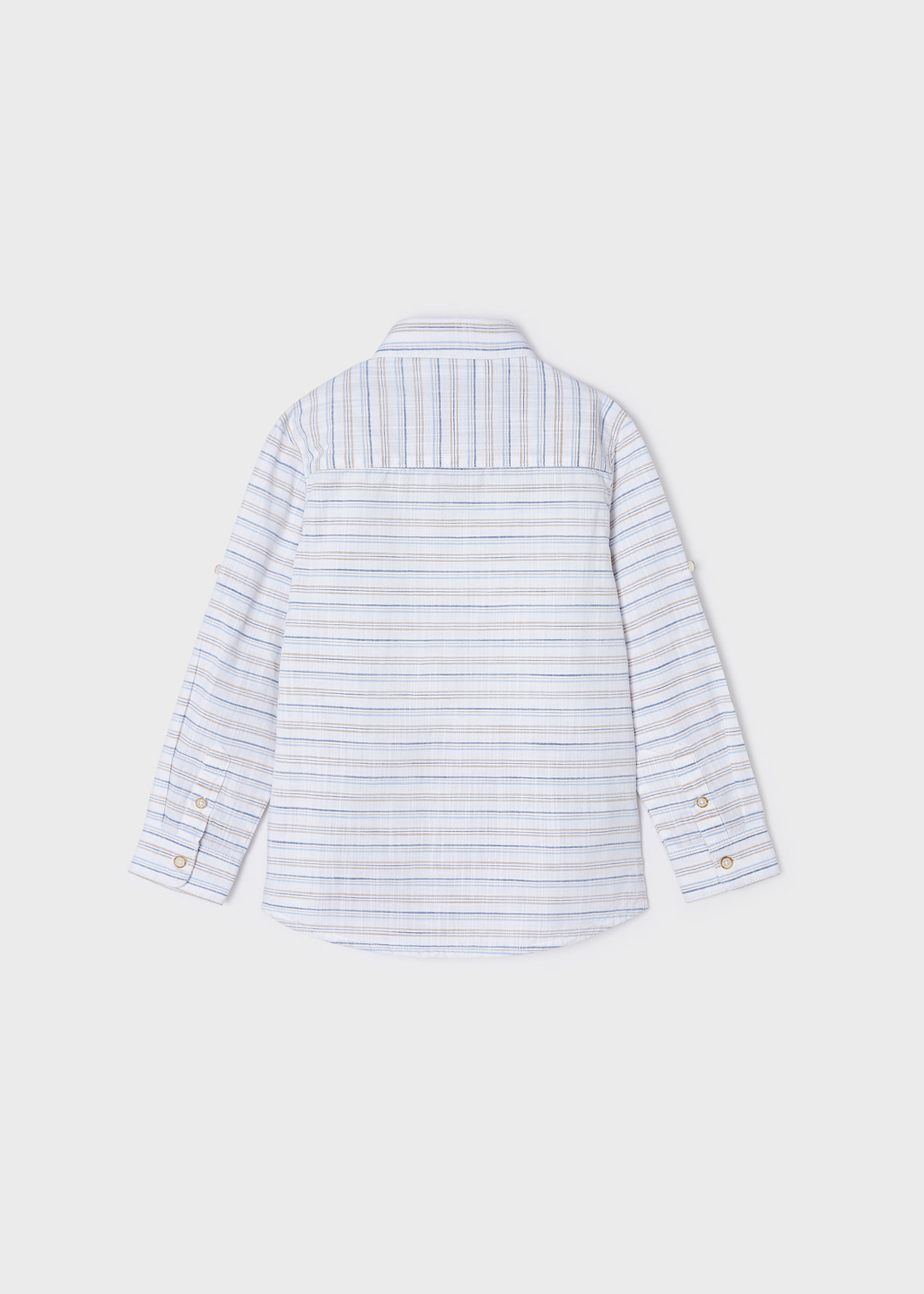 Camisa polo listrada de algodão sustentável para meninos