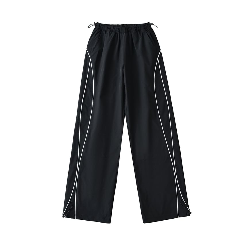 Asiris - Wijde joggingbroek met hoge taille en trekkoord