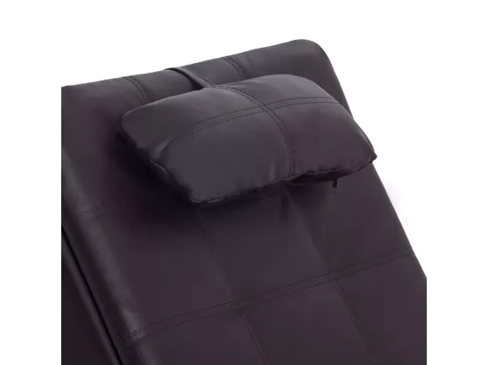 Prolenta Premium - Chaise longue de massage avec oreiller Marron Similicuir
