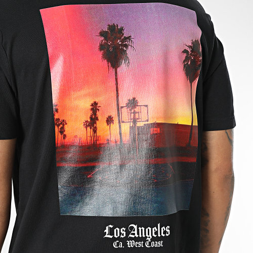 Tee Shirt Oversize Large Los Angeles Basket Ball Noir
