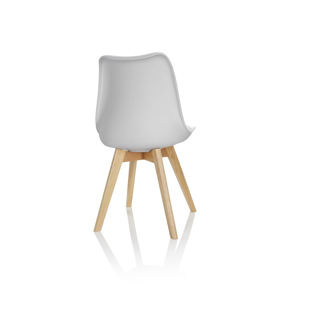 Schalenstuhl 4er Pack SCANDI Kunststoff ohne Armlehnen hjh OFFICE