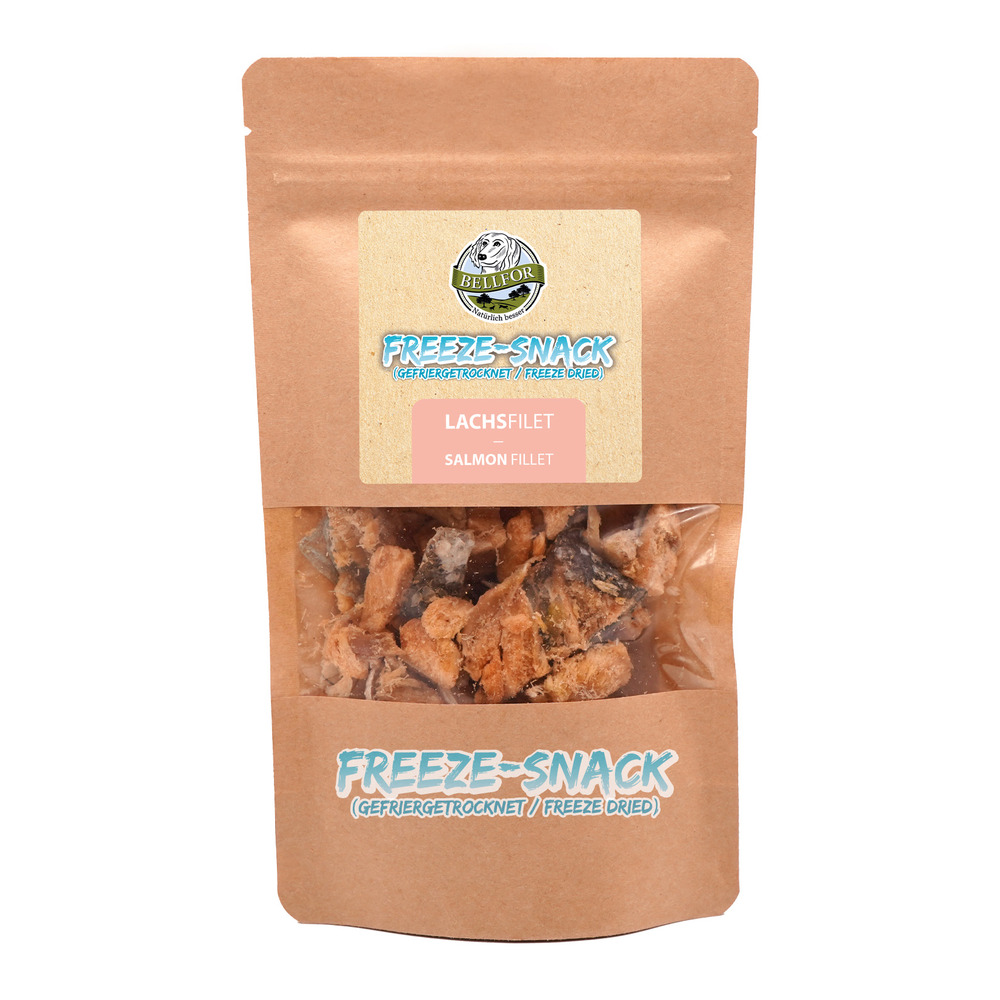Friandise freeze pour chiens - filet de saumon (lyophilisé) - 50g