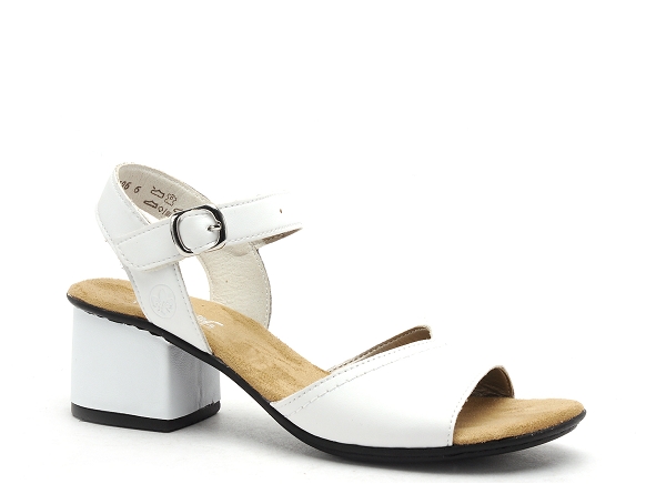 Rieker nu pieds talons femme 64650 blanc