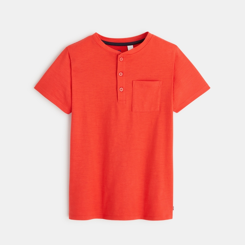 T-shirt tunisien uni rouge garçon