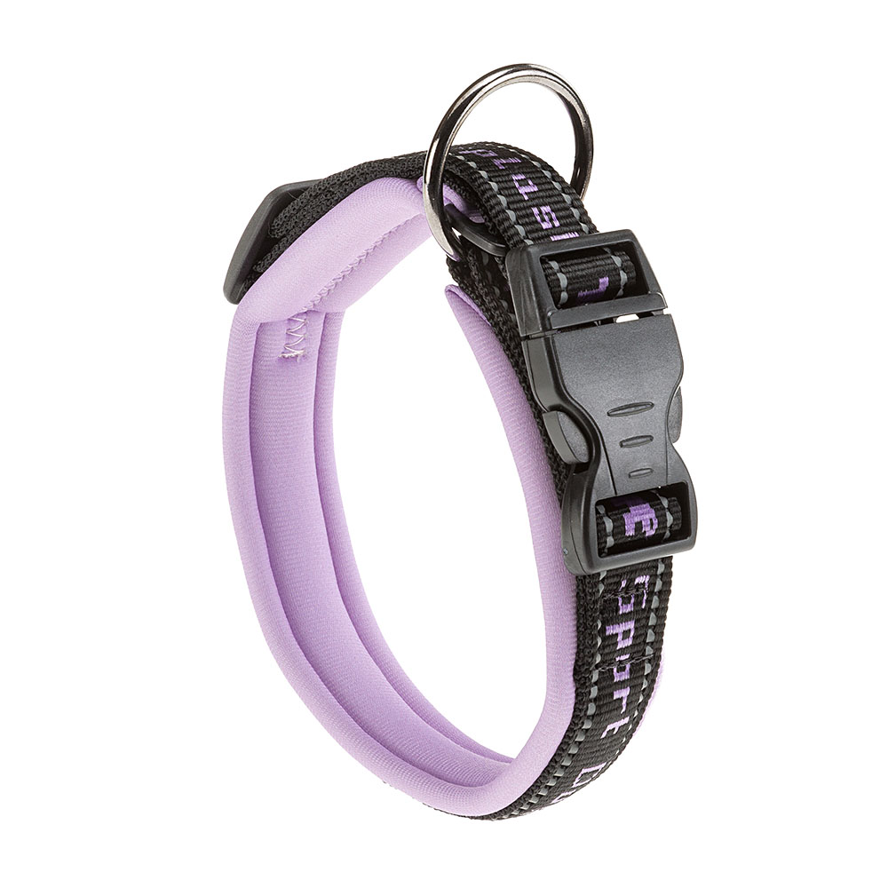 Ferplast collier pour chiens sport dog c15/35, poignée rembourée, ceinture réfléchissante, étiquette porte-nom, a: 25÷35 cm - b: