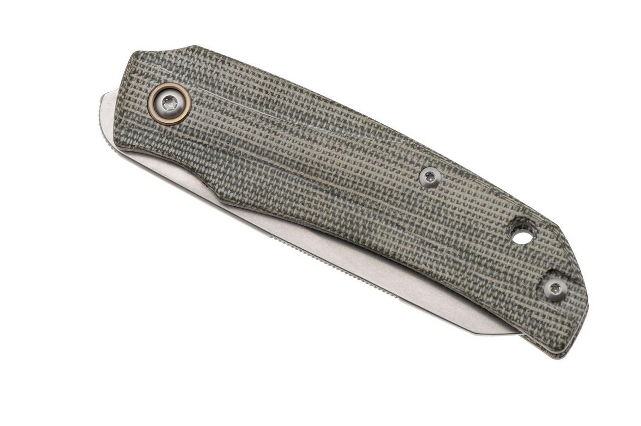 MKM Ice MK IC-GC Stonewashed Magnacut, Green Micarta, zakmes, Tommaso Rumici en Denis Simonutti design
