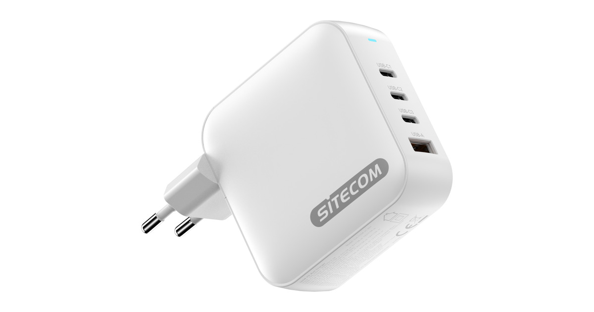 Sitecom165W GaN Power Delivery Wall Charger  (Wit)
