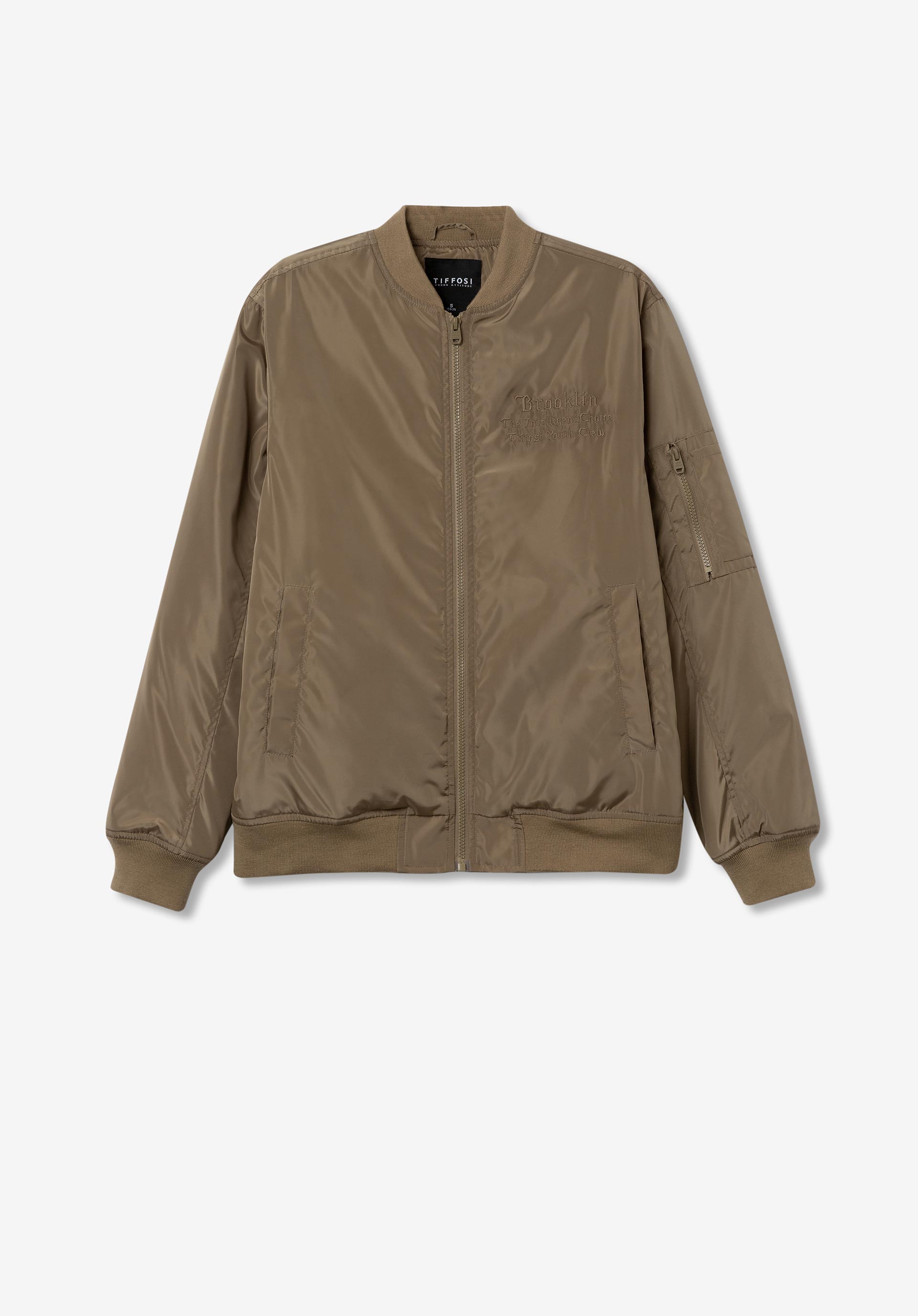Casaco Bomber com Bordado Frontal