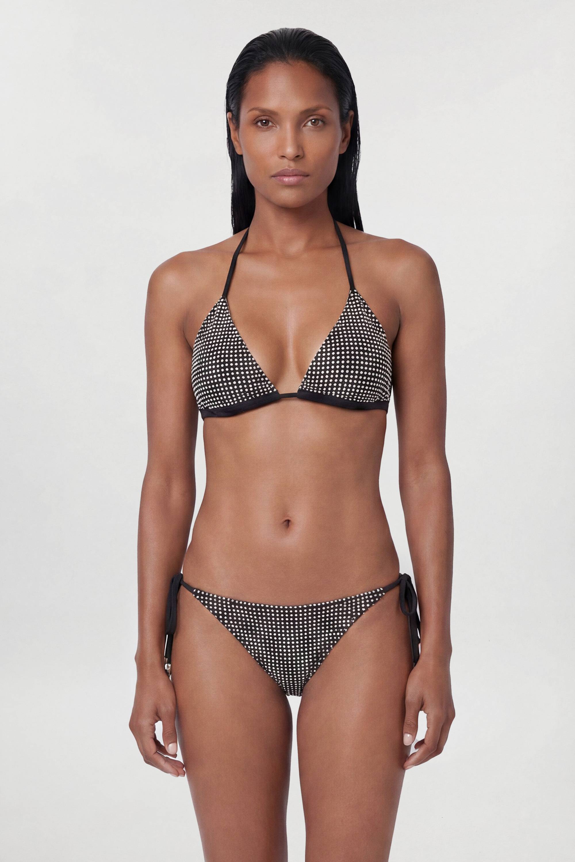 KarenMillen Bas de Bikini à Liens avec Clous