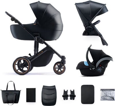 Kinderkraft PRIME 2 3-in-1 Duovogn Travelsystem inkl. Mink Pro, Venezian Black