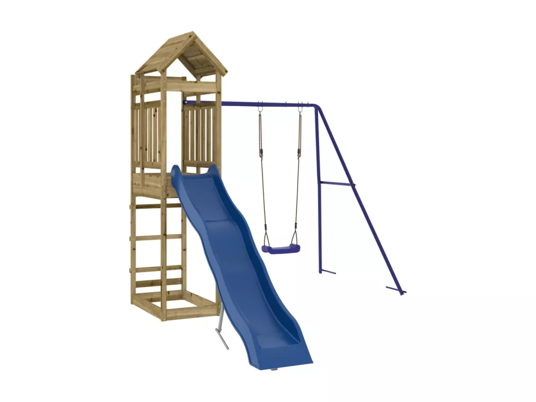 Aire de jeux d'extérieur bois de pin imprégné