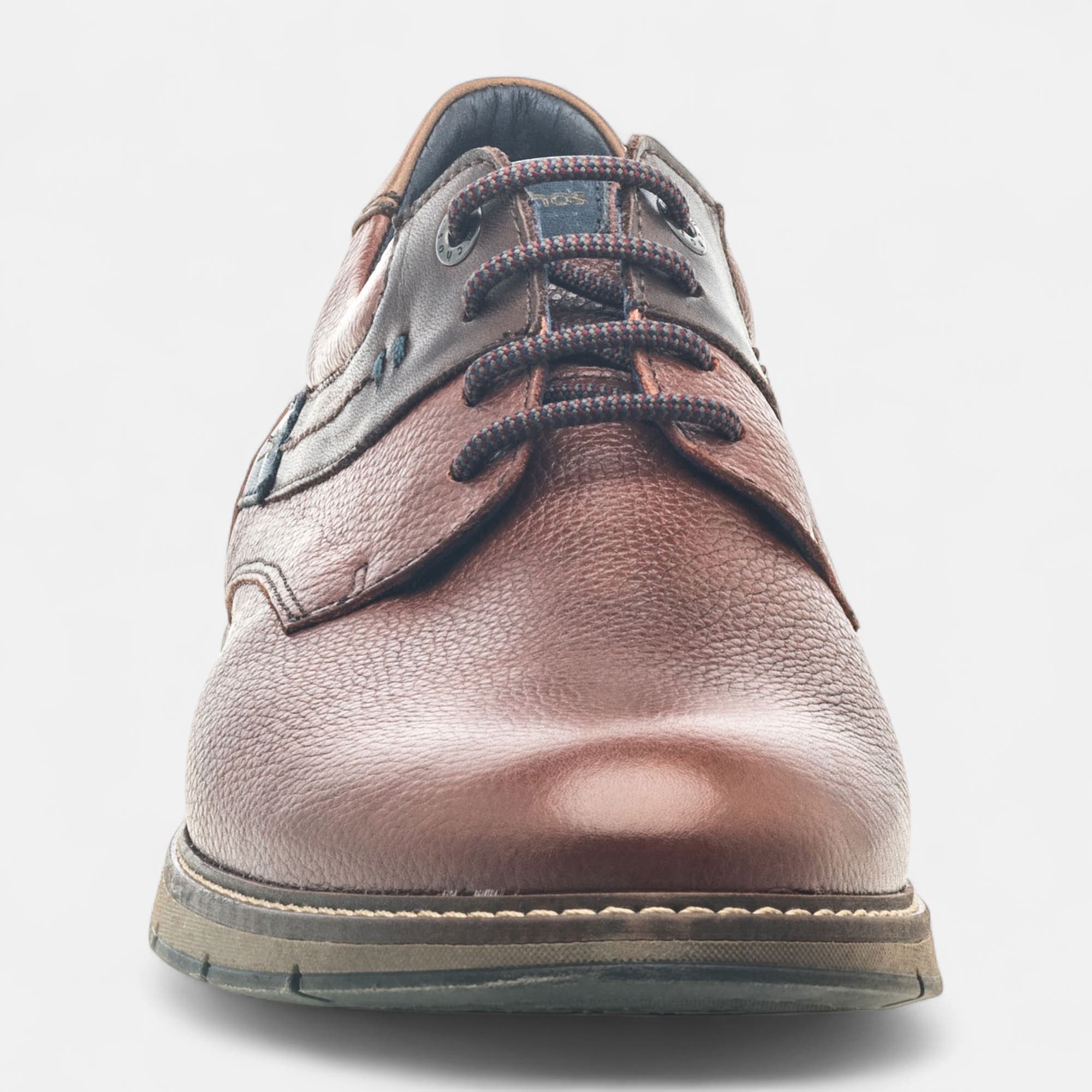 Derbies pieds sensibles Homme en cuir cognac