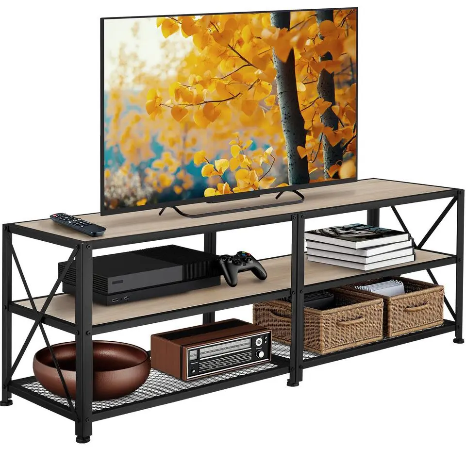 tectake TV-meubel , Industrieel Licht Hout, Eiken Sonoma