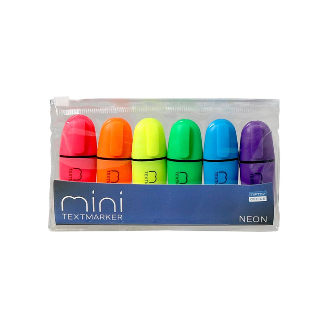 6 Neon Mini Textmarker