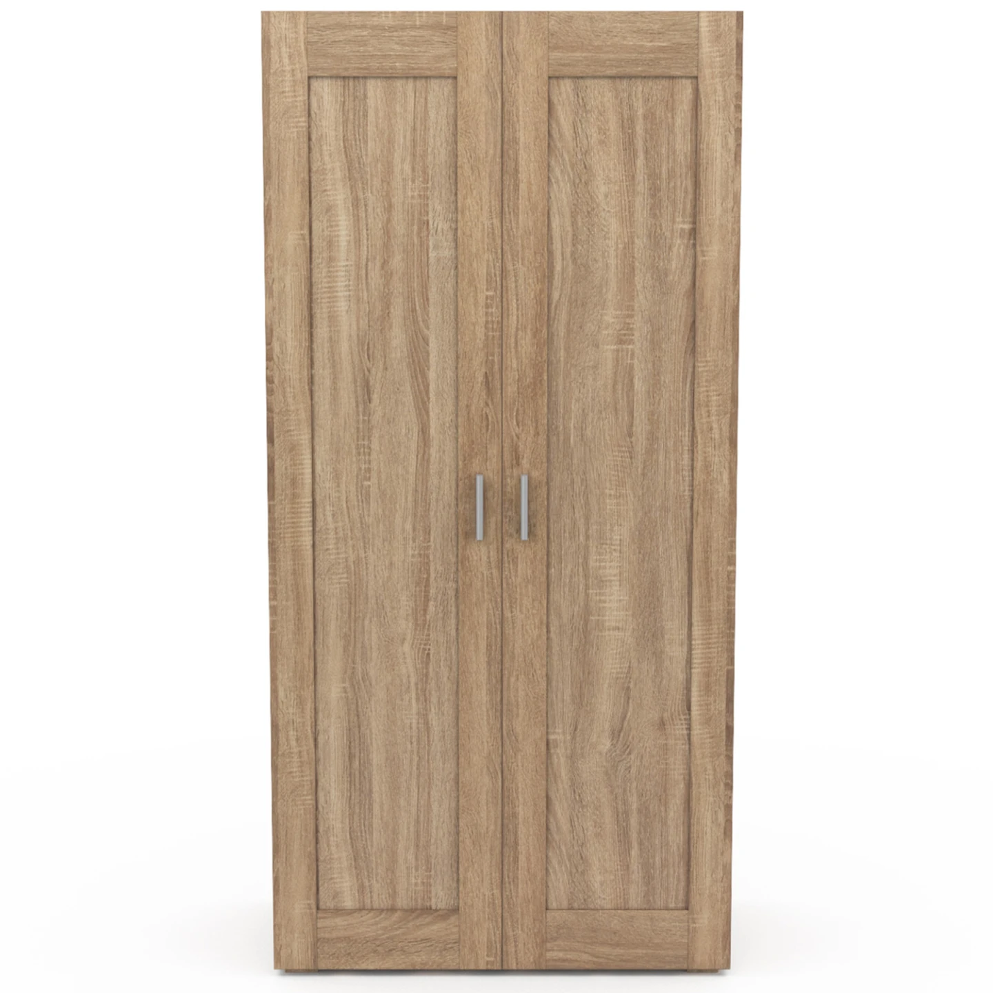 Armoire 2 portes VITO hêtre penderie 80 cm avec étagères rangement maxi capacité