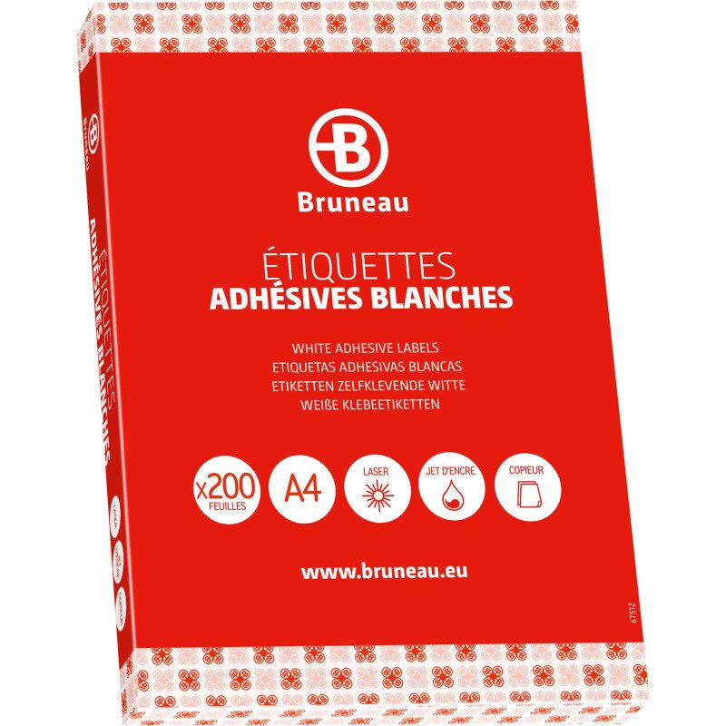 Etiquette adresse multi-usages Bruneau blanche