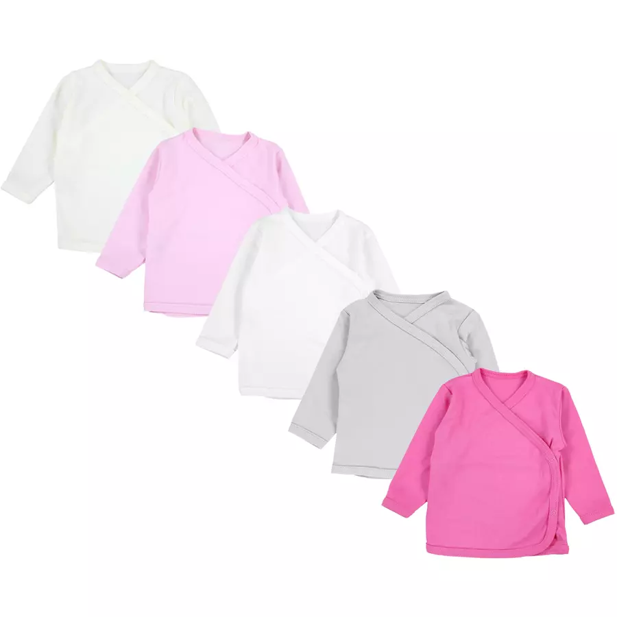 TupTam Baby Langarm Wickelshirt 5er Set rosagelb
