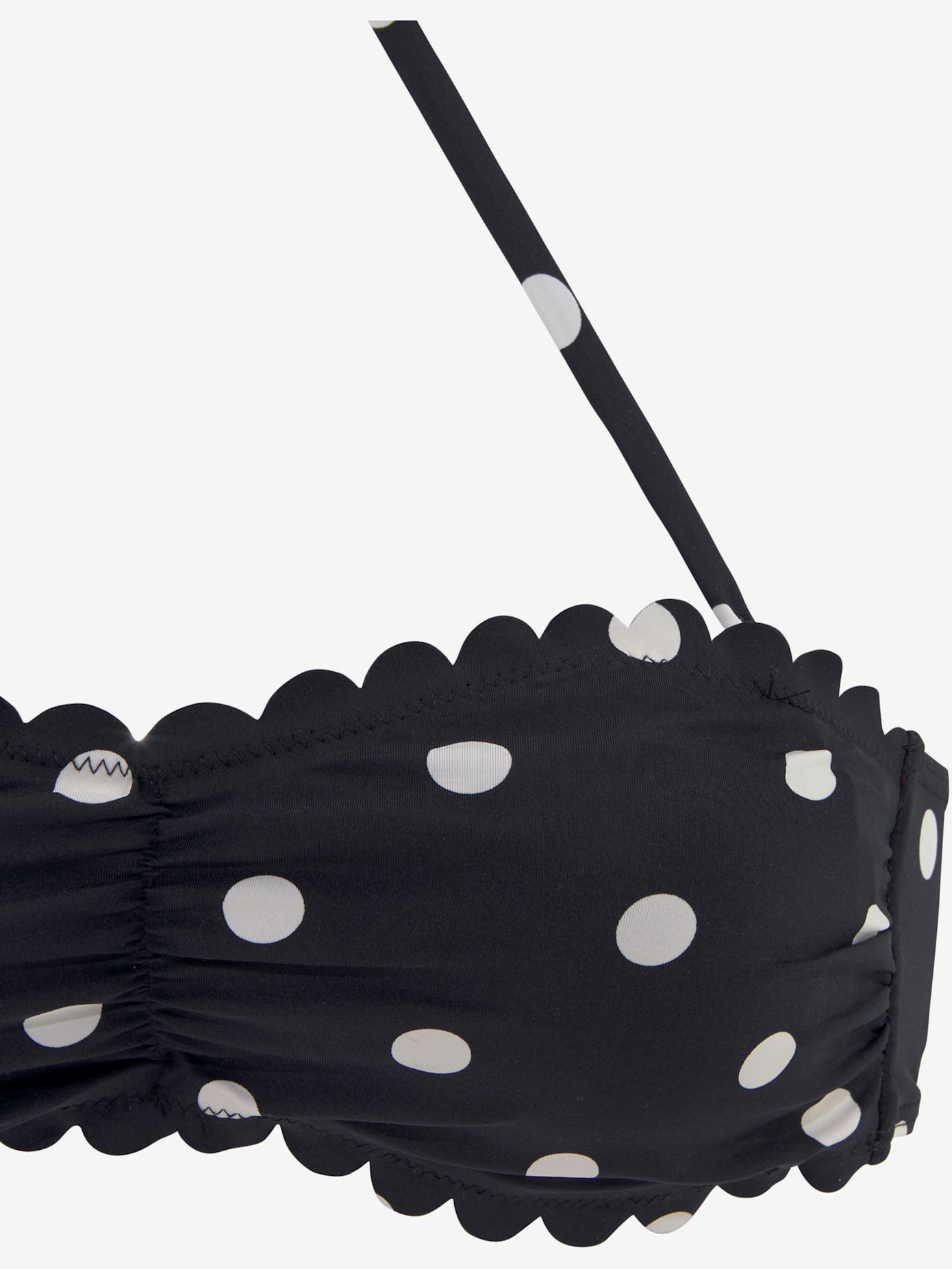 Haut de maillot de bain bandeau design tendance avec bordure cocotte