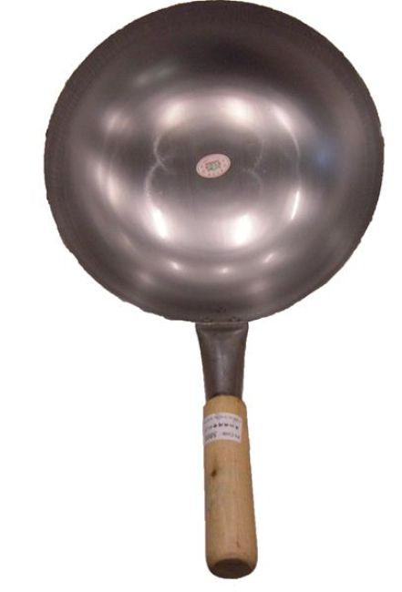 Leung Tim Wok 40cm met Houten Handvat Enkel