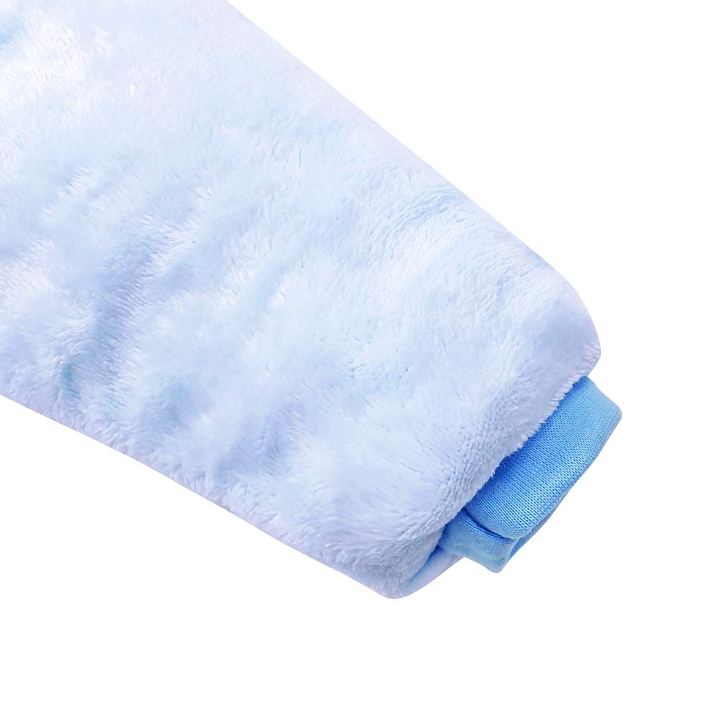 Baby Winter Outdoor Strampler Kuschel Overall Flanell Strampelanzug mit Druckknöpfe (10-12 Monate) - Blau