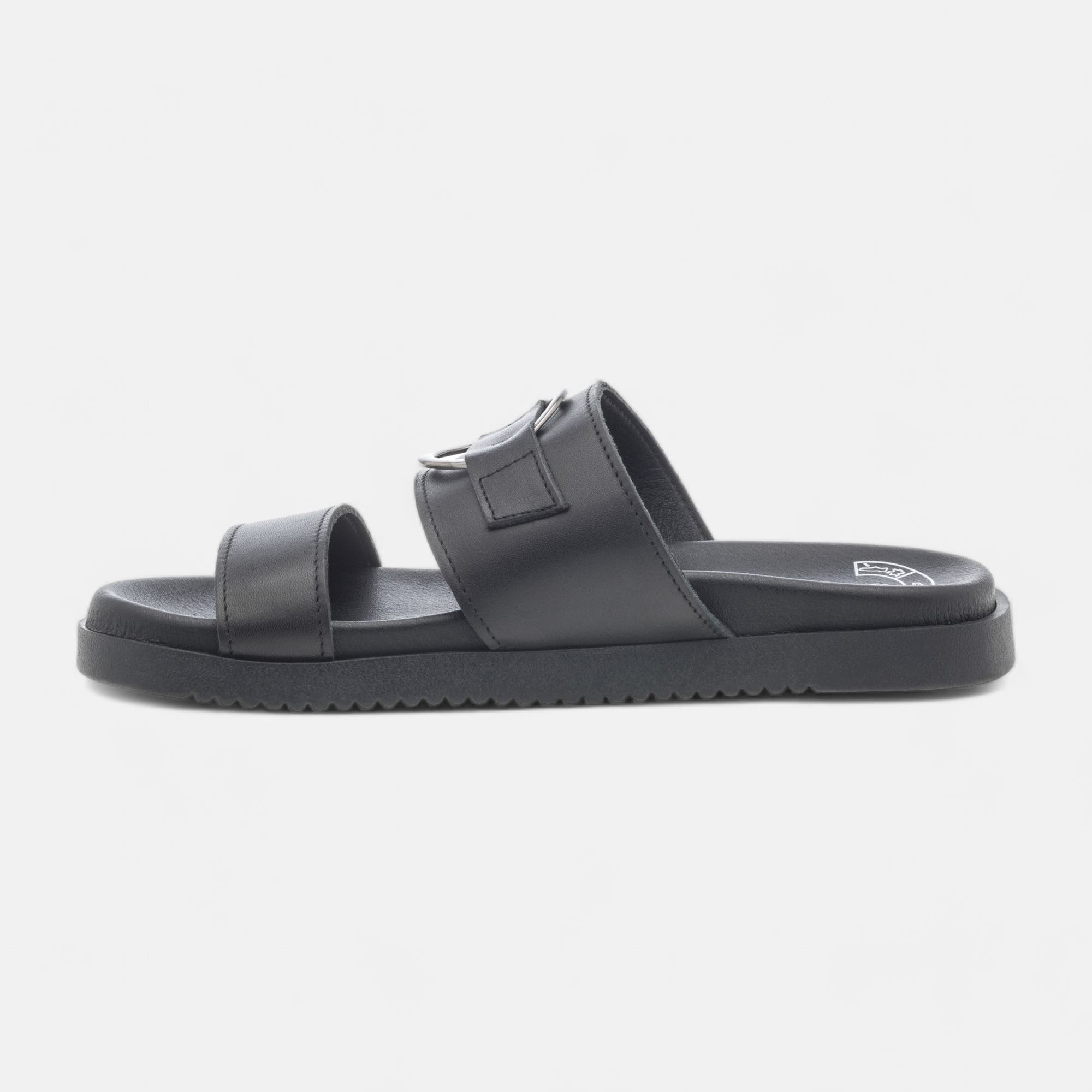 Mules Femme en cuir noir