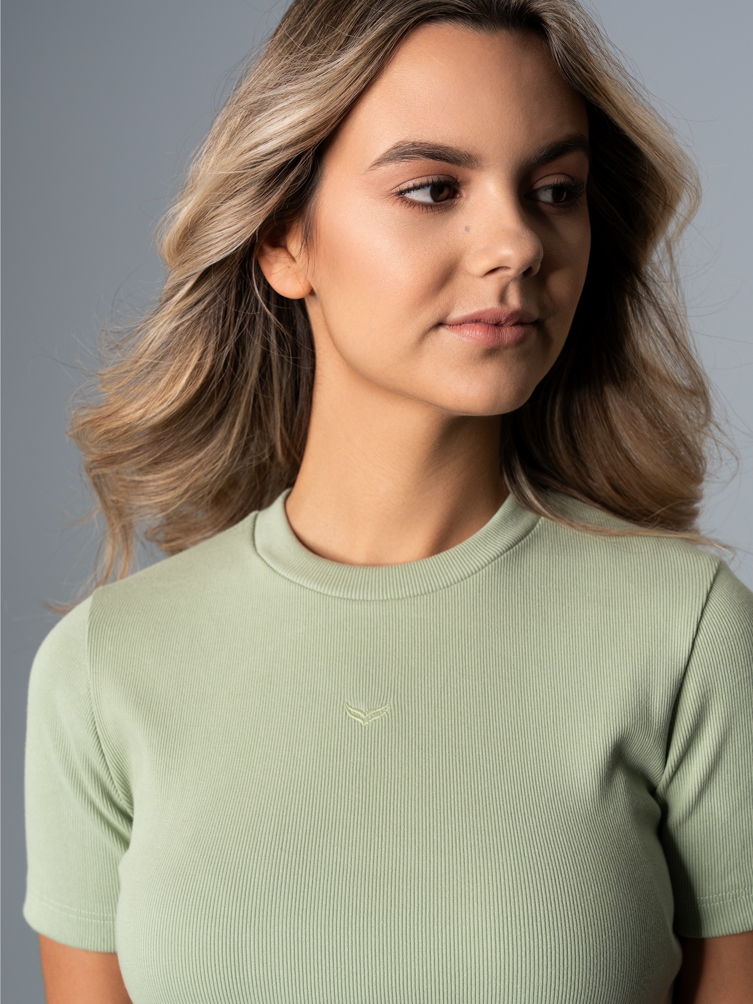 Modisches Crop-Top Green tea
