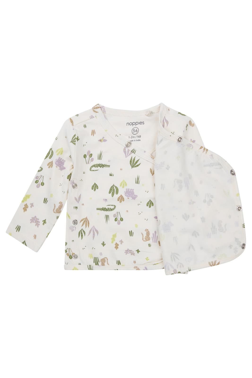 Noppies Newborn Longsleeve Ojai - Animals pattern Off white