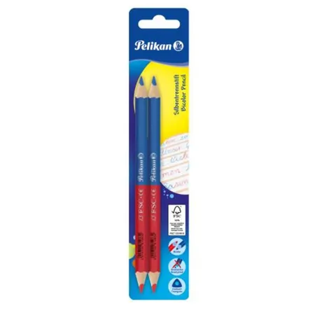 Pelikan 2-Farb Buntstifte FSC100% dick, 2 Stück Blister