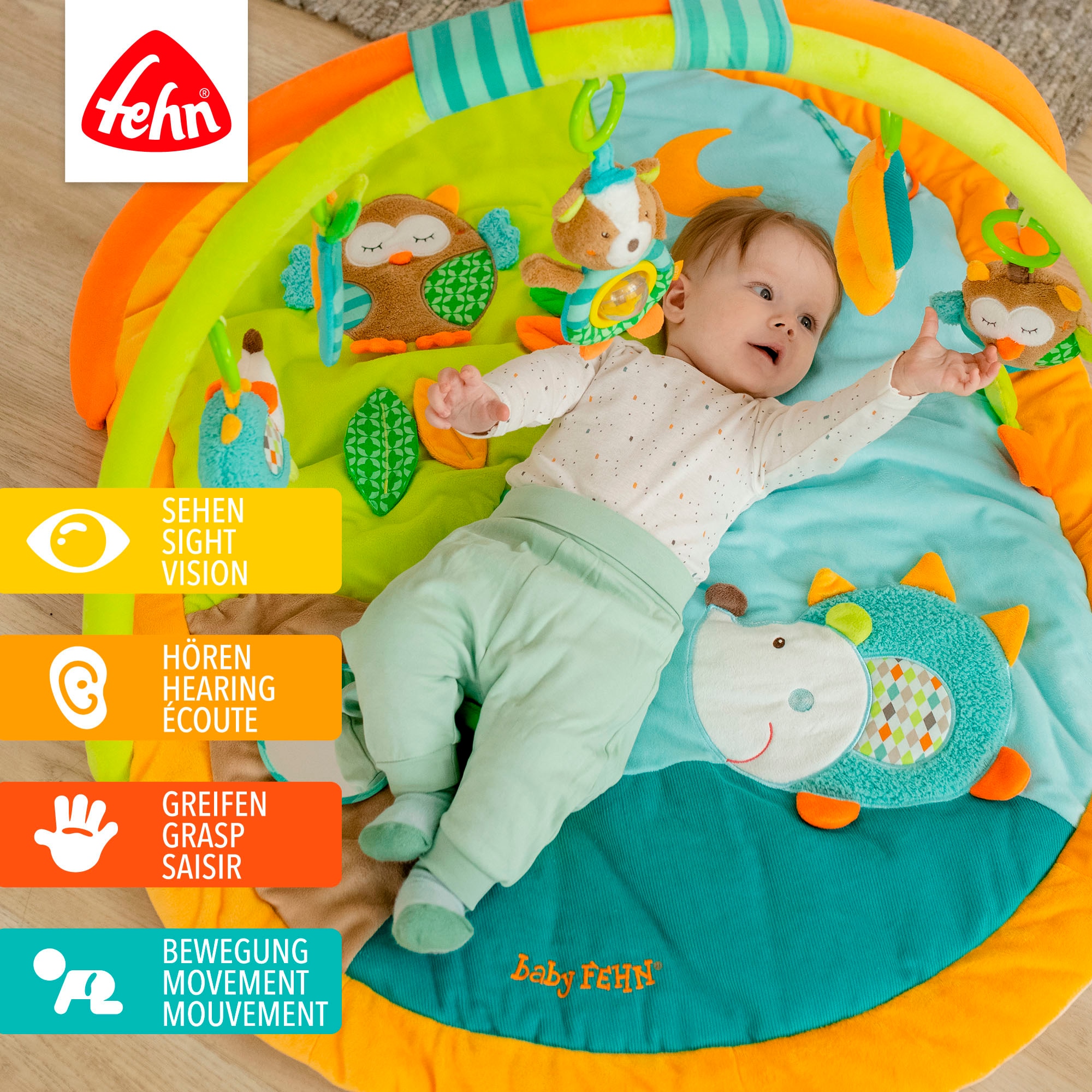 Fehn Spielbogen »Sleeping Forest, 3-D-Activity-Decke« mit Krabbeldecke