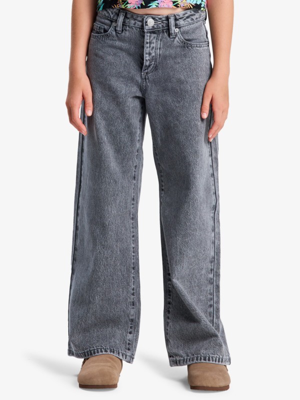 Dawn Patrol Mid Lava Jeans à coupe ample Noir Fille 4-16