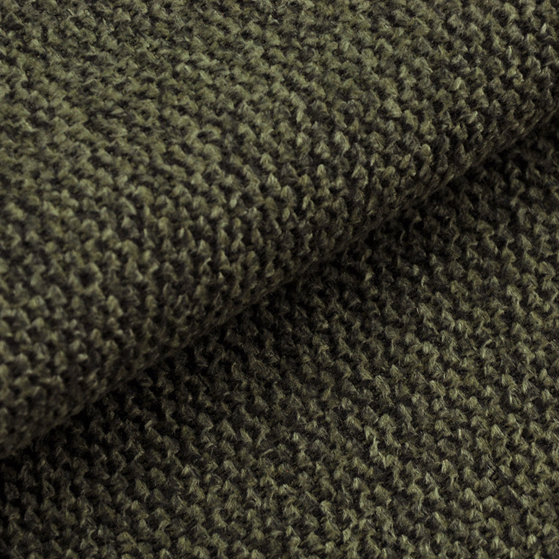 Wohnlandschaft - olive - Strukturgewebe - Federkern