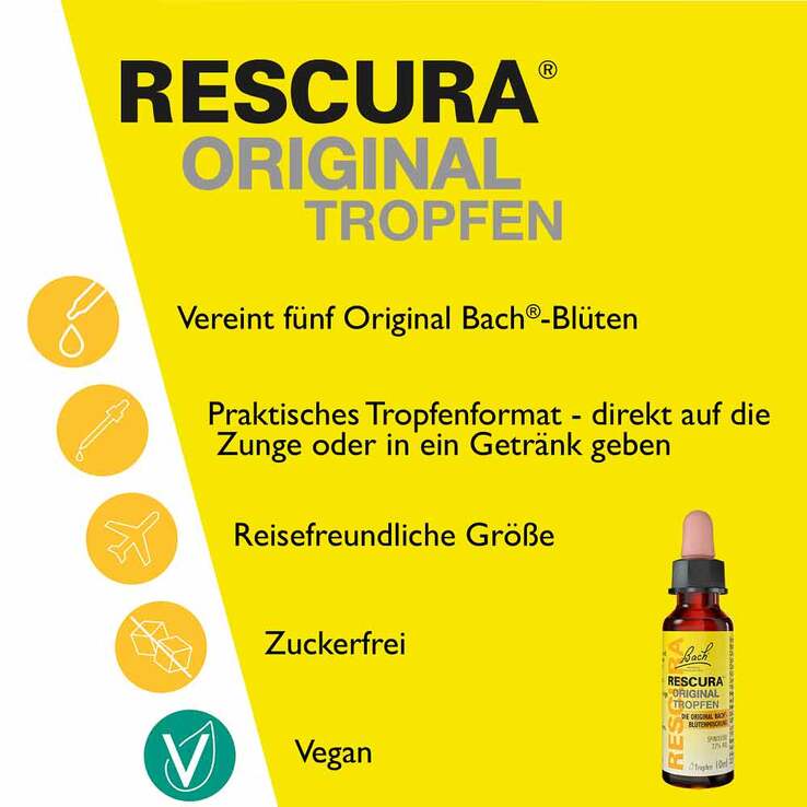 Bachblüten Original Rescura Tropfen mit Alkohol, 20 ml