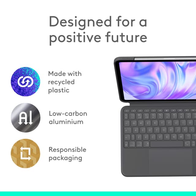 Logitech Combo touch-tastatur etui til iPad Pro 11 (M4) (grafit)