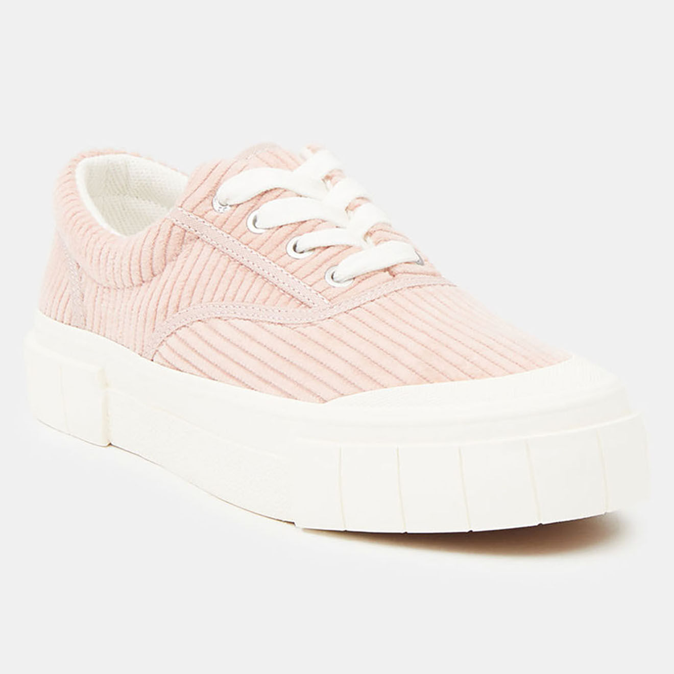Good News Baskets en Coton Bio effet velours Courtney rose clair