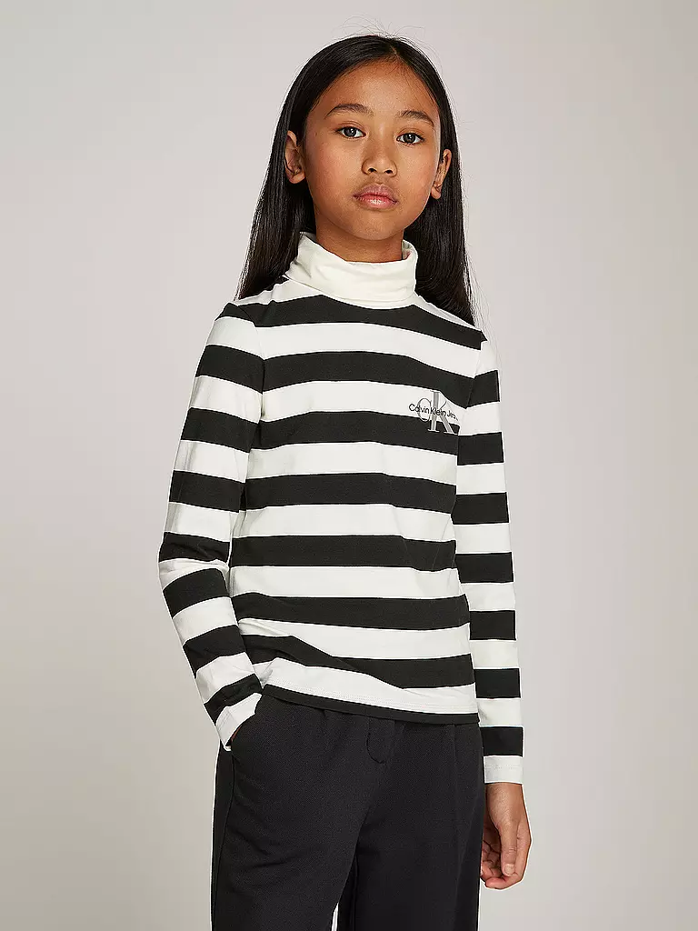 CALVIN KLEIN JEANS Mädchen Langarmshirt weiss