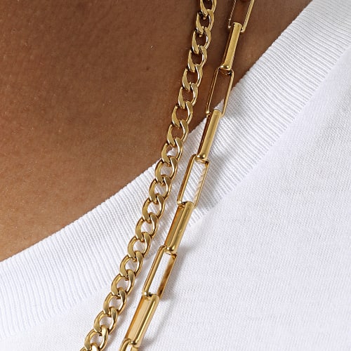 Collier Multi-Rangs BR15 Doré