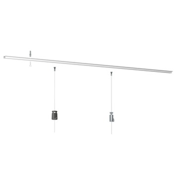 Artiteq Top Rail schilderij ophangsysteem compleet 2 meter wit RAL 9003