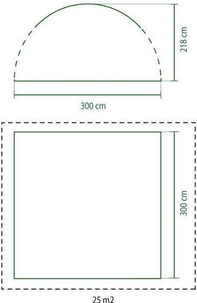 Coleman Event Shelter M Partytent - 3 x 3 Meter - Groen/grijs