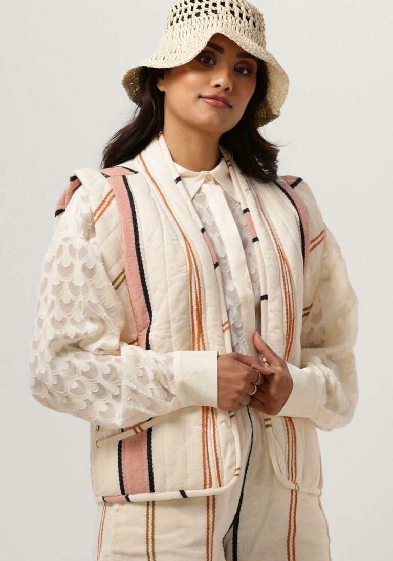 BY-BAR beige by-bar gilet isla antic jacket
